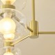 Endon-124804 - Rossano - Warm Brass 6 Light Centre Fitting with Clear & Frosted Glass