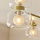 Endon-124804 - Rossano - Warm Brass 6 Light Centre Fitting with Clear & Frosted Glass