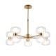 Endon-124805 - Rossano - Warm Brass 10 Light Centre Fitting with Clear & Frosted Glass