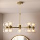 Endon-124805 - Rossano - Warm Brass 10 Light Centre Fitting with Clear & Frosted Glass