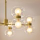 Endon-124805 - Rossano - Warm Brass 10 Light Centre Fitting with Clear & Frosted Glass