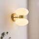 Endon-124812 - Rossano - Warm Brass 2 Light Wall Lamp with Opal Glass