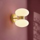 Endon-124812 - Rossano - Warm Brass 2 Light Wall Lamp with Opal Glass