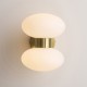 Endon-124812 - Rossano - Warm Brass 2 Light Wall Lamp with Opal Glass