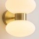 Endon-124812 - Rossano - Warm Brass 2 Light Wall Lamp with Opal Glass