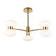 Endon-124813 - Rossano - Warm Brass 6 Light Semi Flush with Opal Glass