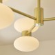 Endon-124813 - Rossano - Warm Brass 6 Light Semi Flush with Opal Glass