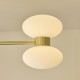 Endon-124813 - Rossano - Warm Brass 6 Light Semi Flush with Opal Glass