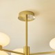 Endon-124813 - Rossano - Warm Brass 6 Light Semi Flush with Opal Glass