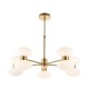 Endon-124814 - Rossano - Warm Brass 10 Light Centre Fitting with Opal Glass
