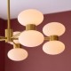 Endon-124814 - Rossano - Warm Brass 10 Light Centre Fitting with Opal Glass