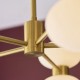 Endon-124814 - Rossano - Warm Brass 10 Light Centre Fitting with Opal Glass
