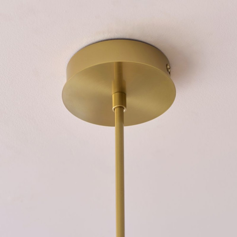 Endon-124814 - Rossano - Warm Brass 10 Light Centre Fitting with Opal Glass