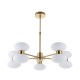 Endon-124814 - Rossano - Warm Brass 10 Light Centre Fitting with Opal Glass