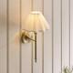 Endon-125425 - Sylvie - Antique Brass Wall Lamp with Vintage White Cotton