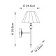 Endon-125425 - Sylvie - Antique Brass Wall Lamp with Vintage White Cotton