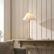 Endon-125427 - Sylvie - Antique Brass Table Lamp with Vintage White Cotton