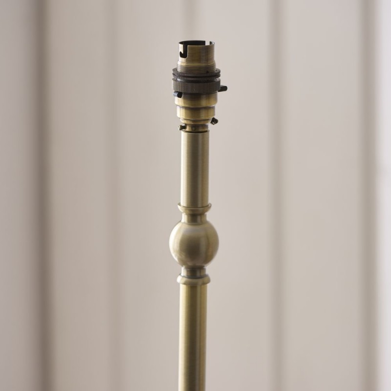 Endon-125427 - Sylvie - Antique Brass Table Lamp with Vintage White Cotton