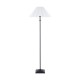 Endon-125428 - Sylvie - Matt Black Floor Lamp with Vintage White Cotton
