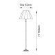 Endon-125428 - Sylvie - Matt Black Floor Lamp with Vintage White Cotton
