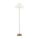Endon-125429 - Sylvie - Antique Brass Floor Lamp with Vintage White Cotton