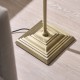 Endon-125429 - Sylvie - Antique Brass Floor Lamp with Vintage White Cotton