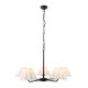 Endon-125430 - Sylvie - Matt Black 5 Light Centre Fitting with Vintage White Cotton