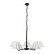 Endon-125430 - Sylvie - Matt Black 5 Light Centre Fitting with Vintage White Cotton