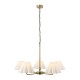 Endon-125431 - Sylvie - Antique Brass 5 Light Centre Fitting with Vintage White Cotton