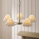 Endon-125431 - Sylvie - Antique Brass 5 Light Centre Fitting with Vintage White Cotton