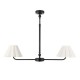 Endon-125432 - Sylvie - Matt Black 2 Light over Island Fitting with Vintage White Cotton