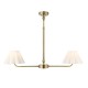 Endon-125433 - Sylvie - Antique Brass 2 Light over Island Fitting with Vintage White Cotton