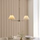 Endon-125433 - Sylvie - Antique Brass 2 Light over Island Fitting with Vintage White Cotton
