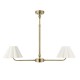 Endon-125433 - Sylvie - Antique Brass 2 Light over Island Fitting with Vintage White Cotton
