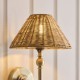 Endon-125440 - Jericho - Antique Brass Wall Lamp with Brown Rattan