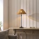 Endon-125441 - Jericho - Matt Black Table Lamp with Brown Rattan