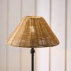 Endon-125441 - Jericho - Matt Black Table Lamp with Brown Rattan