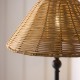Endon-125441 - Jericho - Matt Black Table Lamp with Brown Rattan