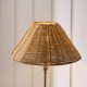 Endon-125442 - Jericho - Antique Brass Table Lamp with Brown Rattan