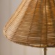 Endon-125442 - Jericho - Antique Brass Table Lamp with Brown Rattan