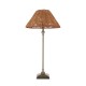 Endon-125442 - Jericho - Antique Brass Table Lamp with Brown Rattan