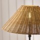 Endon-125443 - Jericho - Matt Black Floor Lamp with Brown Rattan