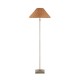 Endon-125444 - Jericho - Antique Brass Floor Lamp with Brown Rattan