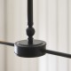 Endon-125447 - Jericho - Matt Black 2 Light over Island Fitting with Brown Rattan