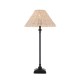 Endon-125451 - Jericho - Matt Black Table Lamp with Natural Rattan