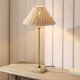 Endon-125452 - Jericho - Antique Brass Table Lamp with Natural Rattan
