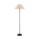 Endon-125453 - Jericho - Matt Black Floor Lamp with Natural Rattan