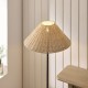 Endon-125453 - Jericho - Matt Black Floor Lamp with Natural Rattan