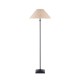 Endon-125453 - Jericho - Matt Black Floor Lamp with Natural Rattan