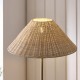 Endon-125454 - Jericho - Antique Brass Floor Lamp with Natural Rattan